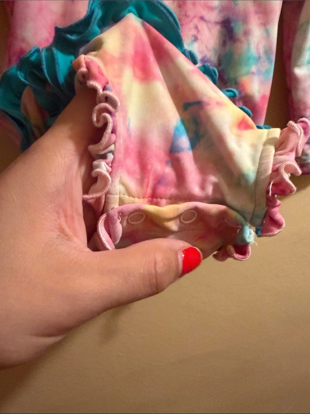 Posh Peanut Tie-Dye Long Sleeve One-Piece swimsuit- Pink, Blue, Yellow